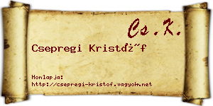 Csepregi Kristóf névjegykártya