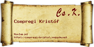 Csepregi Kristóf névjegykártya