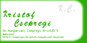 kristof csepregi business card